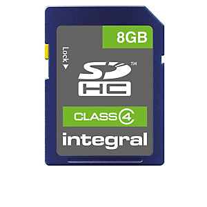Integral 8GB SDHC CLASS 4 MEMORY CARD, 8 Go, SD, UHS-I, 4 Mo/s, Class 1 (U1) INSDH8G4V2