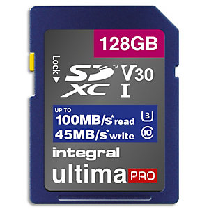 INTEGRAL Carte SDXC 128Go 4K INSDX128G-100V30