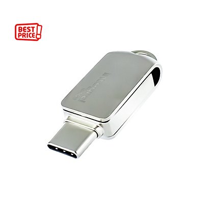 INTEGRAL Clé USB-C et USB-A 3.0 Dual – 64Go – Gris - 1