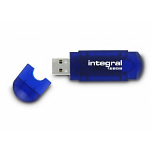Integral EVO, 128 Go, USB Type-A, 2, 12 Mo/s, Casquette, Bleu INFD128GBEVOBL