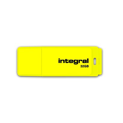 INTEGRAL MEMORY Clé USB 2.0 Néon – 32GB – Jaune - 1