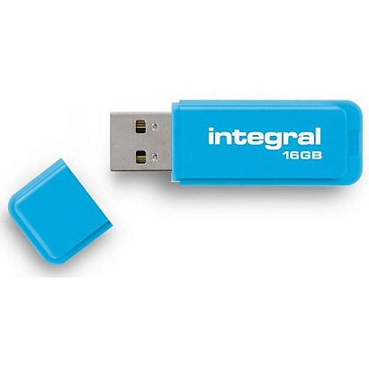 INTEGRAL MEMORY Clé USB 2.0 Neon - 16 Go - Bleu - Clés USB