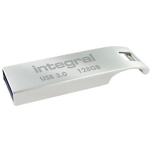 INTEGRAL MEMORY Clé USB 3.0 128 Go Metal ARC, argent