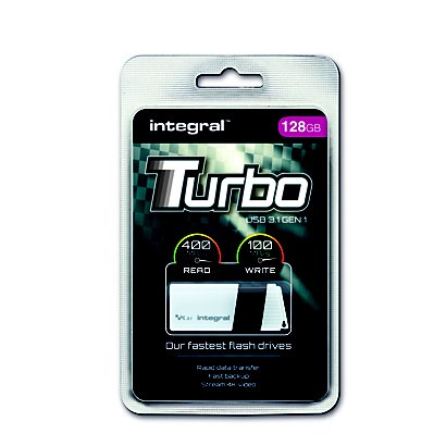 INTEGRAL MEMORY Turbo - Clé USB 3.0 - 128 Go - Blanc - 1