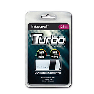 INTEGRAL MEMORY Turbo - Clé USB 3.0 - 128 Go - Blanc