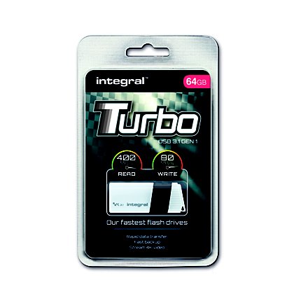 INTEGRAL MEMORY Turbo - Clé USB 3.0 - 64 Go - Blanc - 1