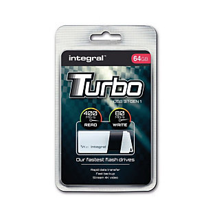 INTEGRAL MEMORY Turbo - Clé USB 3.0 - 64 Go - Blanc