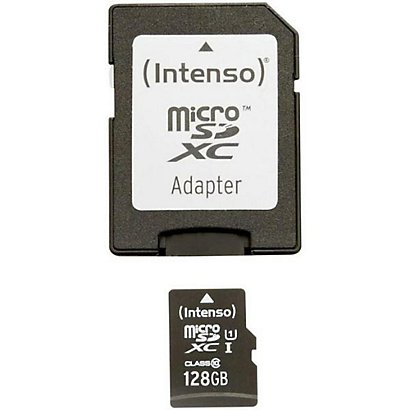 INTENSO, Memory card, Micro sd con adattatore 128gb uh, 3423491 - 1