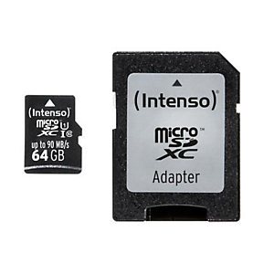 INTENSO, Memory card, Micro sd con adattatore 64gb uhs, 3433490