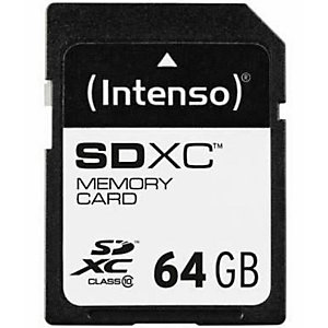 INTENSO, Memory card, Secure digital classe 10 64gb, 3411490