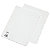 Intercalaires A4 carte blanche 170 g/m² - 5 onglets blancs - 3