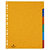 Intercalaires maxi carton 24,5 cm avec 6 touches colorés - 1
