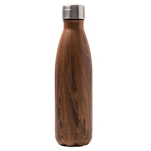 Isothermische fles Yoko Design, 500 ml, houtkleur