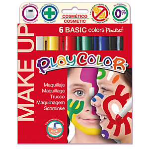 ISTANT Tempera solida Make Up  - cosmetica - Playcolor - astuccio 6 colori brillanti