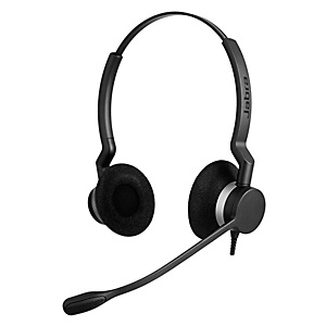 Jabra Biz 2300 Duo - Casque filaire QD - Noir