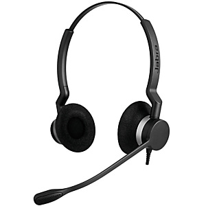 Jabra BIZ 2300 USB Microsoft Lync Duo, Alámbrico, Oficina/Centro de llamadas, 150 - 4500 Hz, 68 g, Auriculares, Negro 2399-823-109