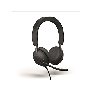 Jabra Cuffia professionale stereo USB Evolve2 40, Nero e rosso Jabra Cuffia professionale stereo USB Evolve2 40, Nero e rosso