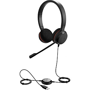 Jabra Evolve 20 MS Stéréo - Casque USB-A filaire - Noir