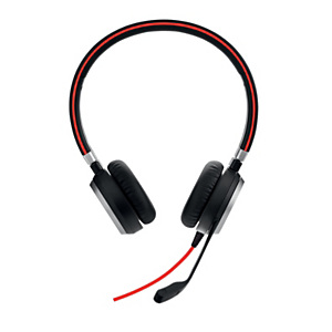 Jabra Evolve 40 MS Stéréo - Casque duo Jack et USB-C filaire - Noir