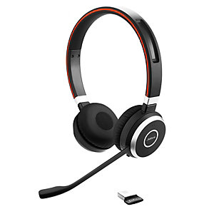 Jabra Evolve 65 casque sans fil Bluetooth duo avec micro anti-bruit - Noir