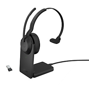 Jabra Evolve2 55, Inalámbrico y alámbrico, Oficina/Centro de llamadas, 20 - 20000 Hz, 79 g, Auriculares, Negro 25599-889-989