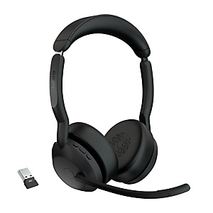 Jabra Evolve2 55, Inalámbrico, Oficina/Centro de llamadas, 20 - 20000 Hz, 130 g, Auriculares, Negro 25599-989-999