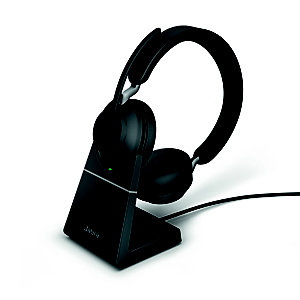 JABRA Evolve2 65 MS Stéréo - Casque sans fil Bluetooth + Station de recharge - Dongle USB-C - Noir