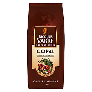 JACQUES VABRE Café en grains Copal, mélange arabica et robusta - Paquet 1 kg