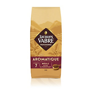 Jacques Vabre Café moulu Aromatique mélange arabica et robusta - Intensité 7 - Paquet 1 kg