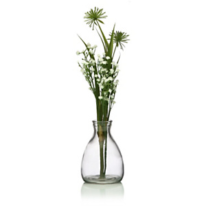 Jarrón de cristal con Eneldo y Gypsophila, 9 ø x 35 cm Jarrón de cristal con Eneldo y Gypsophila, 9 ø x 35 cm
