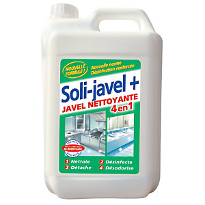 Javel nettoyante désinfectante 4 en 1 Solipro Soli-javel+ 5 L