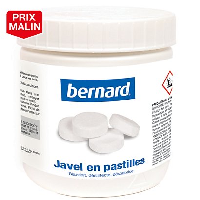 Javel en pastilles nettoyantes désinfectantes Bernard, boîte de 150 - 1