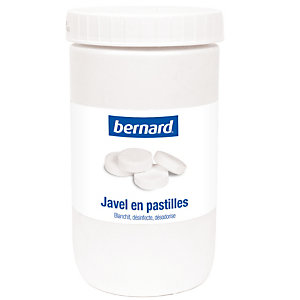 Javel en pastilles nettoyantes désinfectantes Bernard, boite de 300