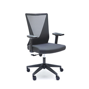 Jazz, silla de oficina operativa, contacto permanente,  brazos regulables en altura, negro