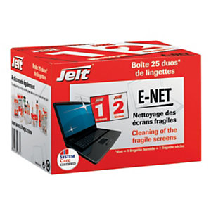 Jelt® E-net Lingette pour écrans plats - Boîte de 25