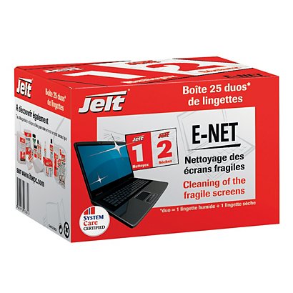 Jelt® E-net Lingette pour écrans plats - Boîte de 25 - 1