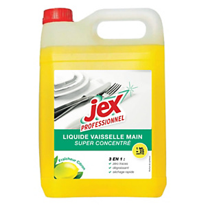 Jex Liquide vaisselle main Citron, Bidon 5 l - Jaune