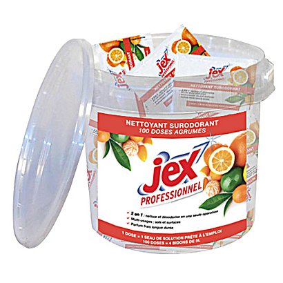 Jex Nettoyant surodorant - Seau de 100 doses, parfum agrumes