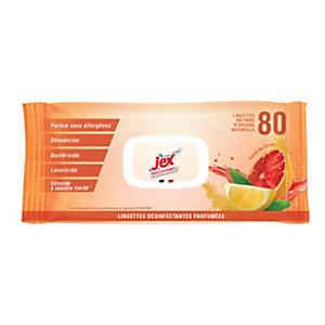 Jex Professionnel Lingettes nettoyantes désinfectantes - Soleil de Corse - Paquet de 80