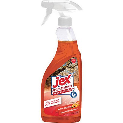 Jex Professionnel Triple action Nettoyant multi-usages désinfectant - Vergers de Provence - Spray 750 ml
