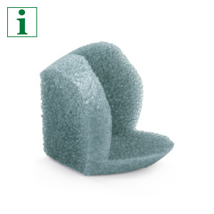 Jiffy® Ocean Green® rounded foam corner protectors