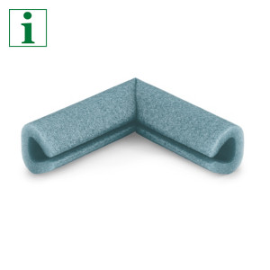 Jiffy® Ocean Green® U-shaped foam corner protectors