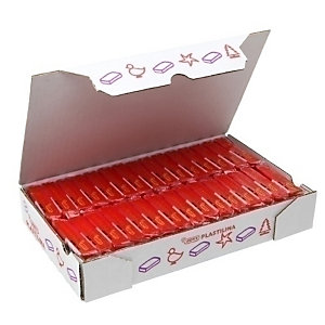 JOVI 70 Plastilina, caja de 30 pastillas de 50 gr, roja