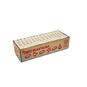 JOVI 72 Plastilina, caja de 15 pastillas de 350 gr, color blanco