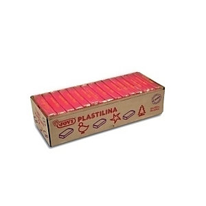 JOVI 72 Plastilina, caja de 15 pastillas de 350 gr, color rojo