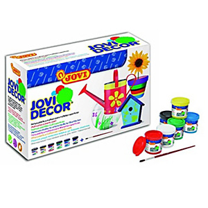 JOVI Jovidecor Pintura plástica 6 botes 55 ml colores surtidos JOVI Jovidecor Pintura plástica 6 botes 55 ml colores surtidos