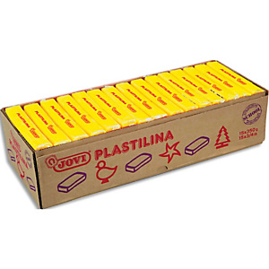 JOVI Plastilina, boîte de 15 x 350 grammes de pâte à modeler végétale couleur jaune foncé JOVI Plastilina, boîte de 15 x 350 grammes de pâte à modeler végétale couleur jaune foncé