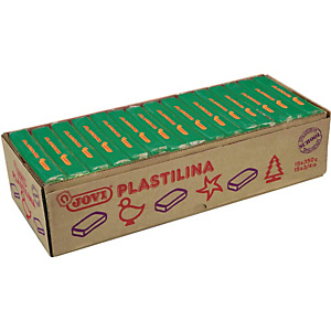JOVI Plastilina, boîte de 15 x 350 grammes de pâte à modeler végétale couleur vert foncé JOVI Plastilina, boîte de 15 x 350 grammes de pâte à modeler végétale couleur vert foncé