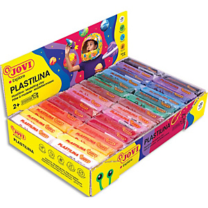 JOVI Plastilina, présentoir de 30x50g de pâte à modeler végétale (2 unités x 15 couleurs) couleurs ass