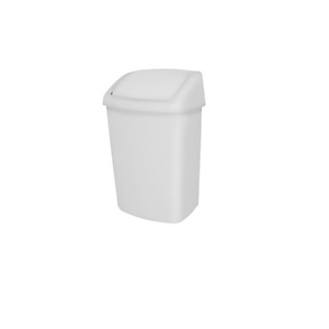 JVD Papelera de tapa basculante, polipropileno, 25 l, blanco JVD Papelera de tapa basculante, polipropileno, 25 l, blanco